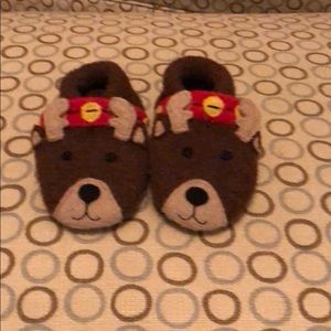 Wool reindeer slippers